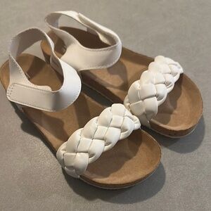 Elegant White Braided Sandals